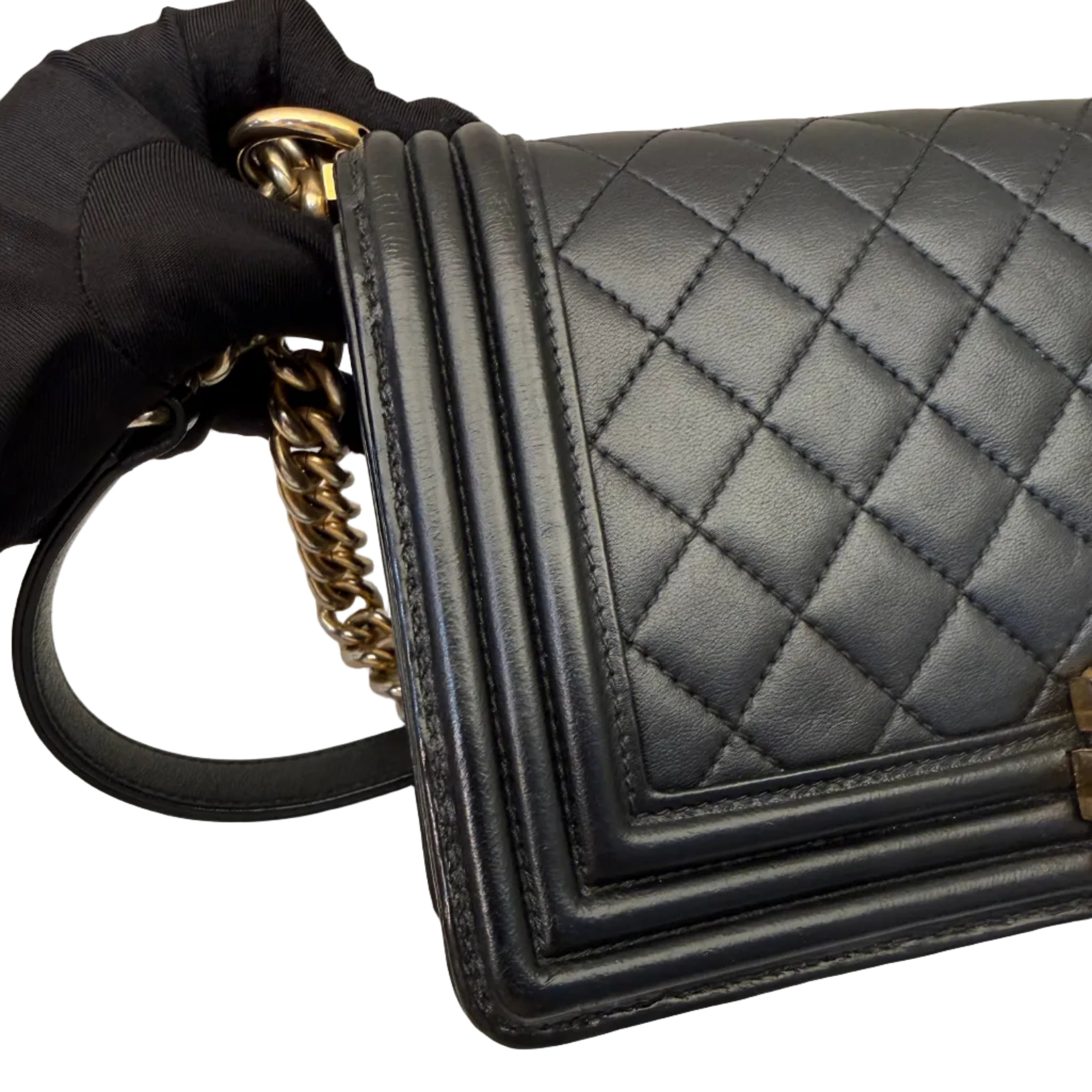 Chanel Boy Old Medium Black lambskin GHW