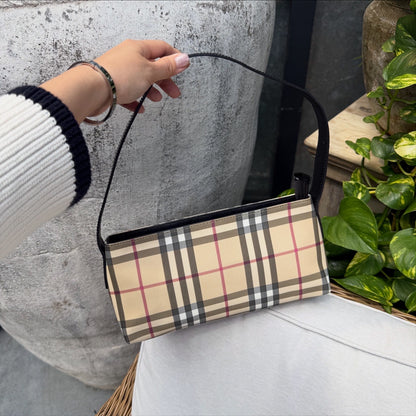 BURBERRY NOVA CHECK BAGUETTE BAG