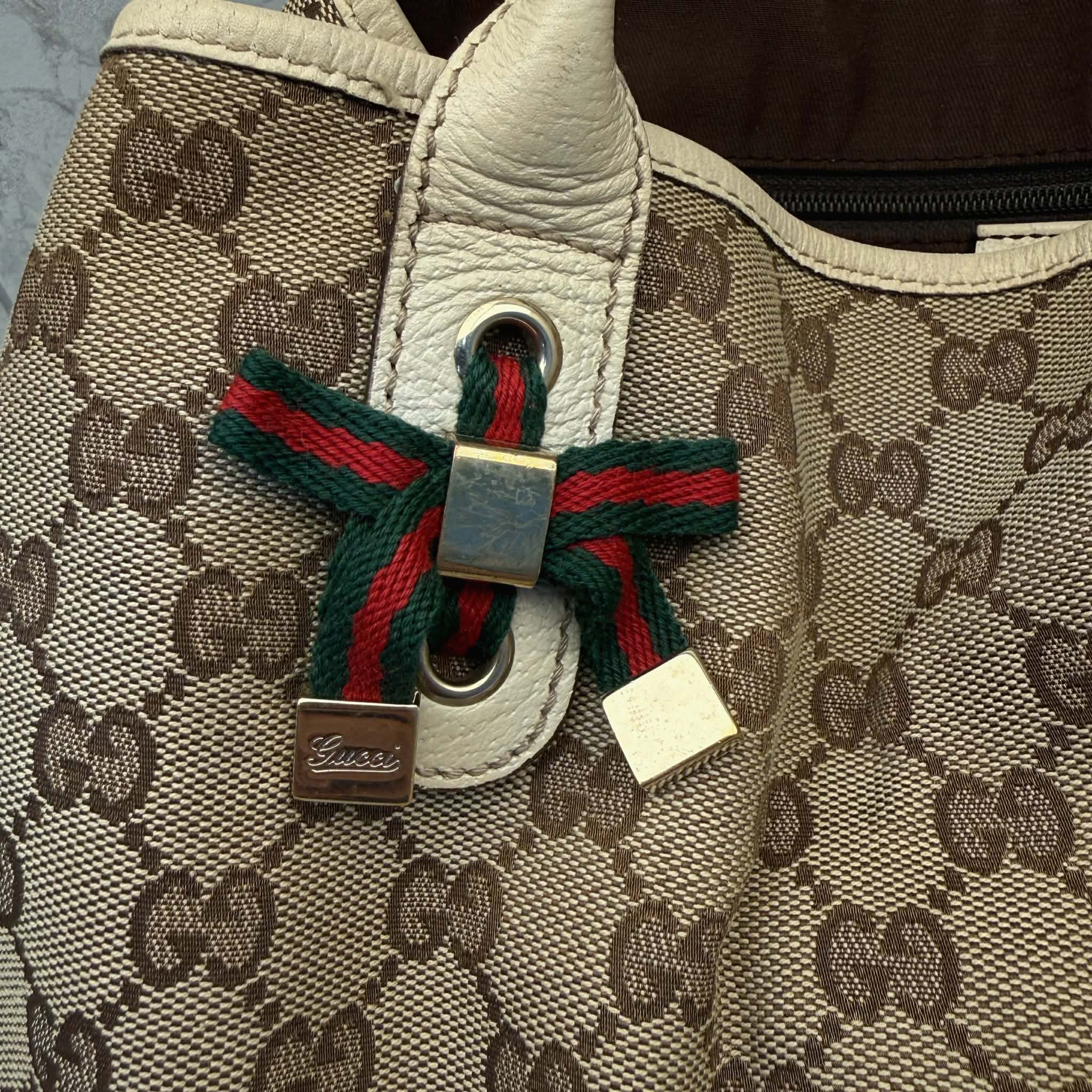 Gucci Brown Monogram Canvas Princy Sherry GG Tote Bag