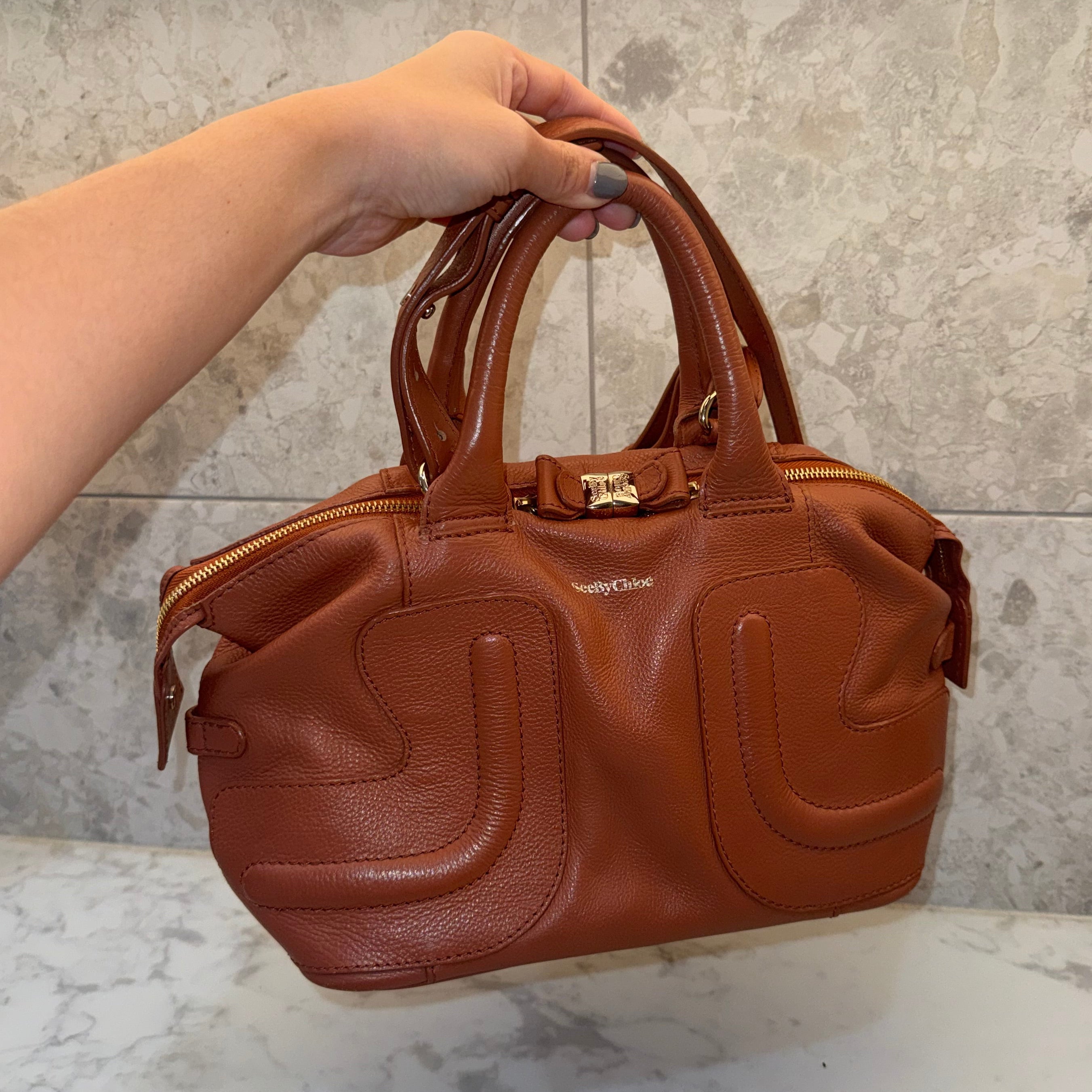 See By Chloe Brown Leather Handbag