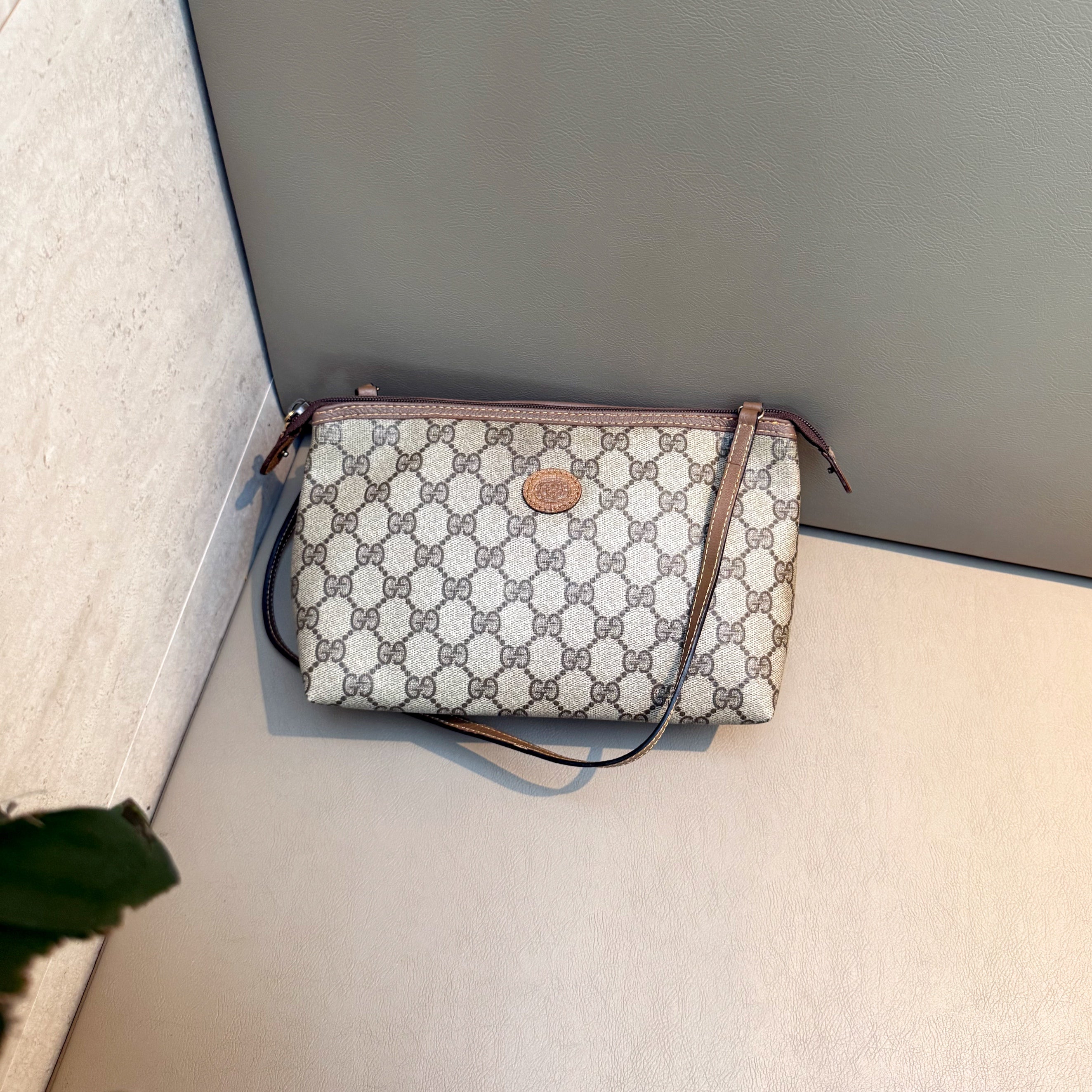 Gucci GG Monogram Brown Pochette