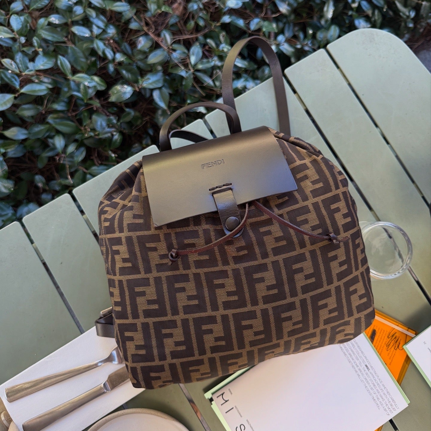 FENDI Zucca Backpack Brown