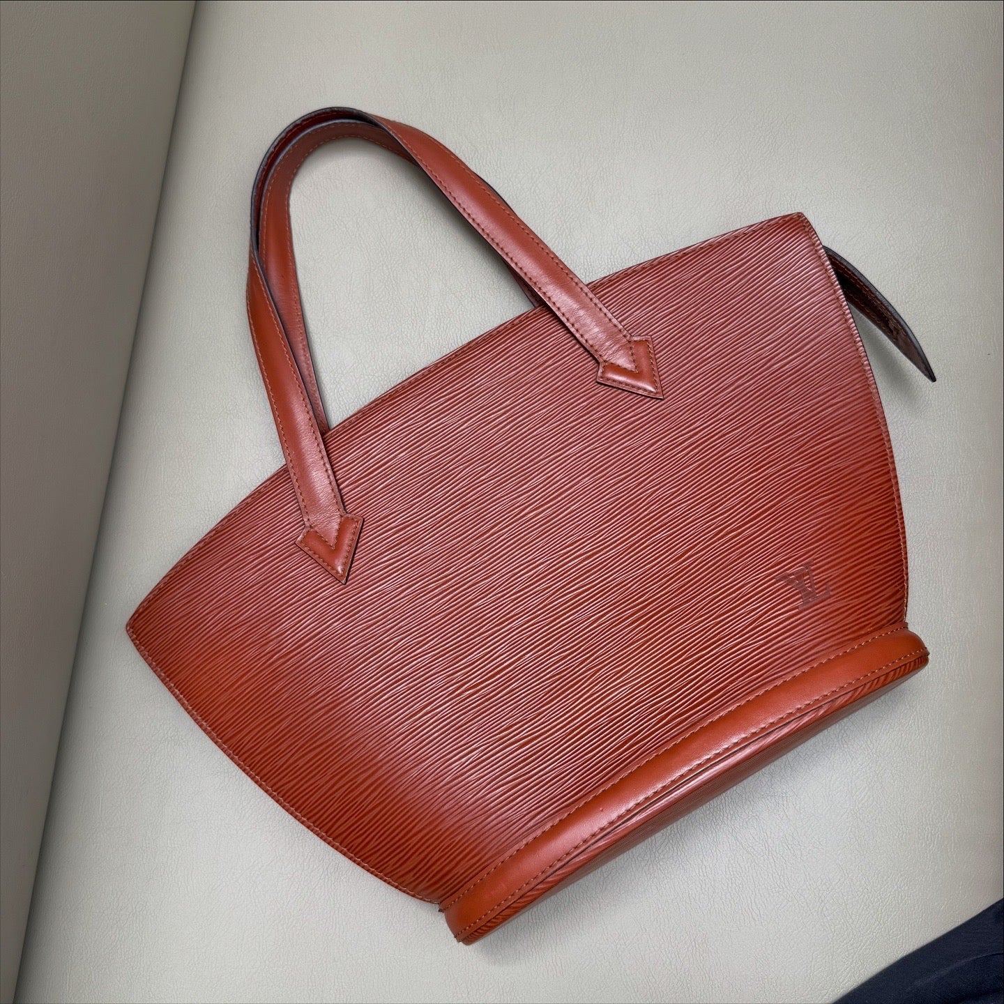 Louis Vuitton Saint Jacques Shoulder Bag Brown Epi Leather