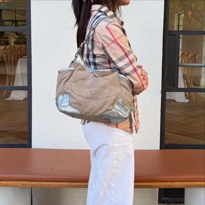Prada Canapa Shoulder Bag