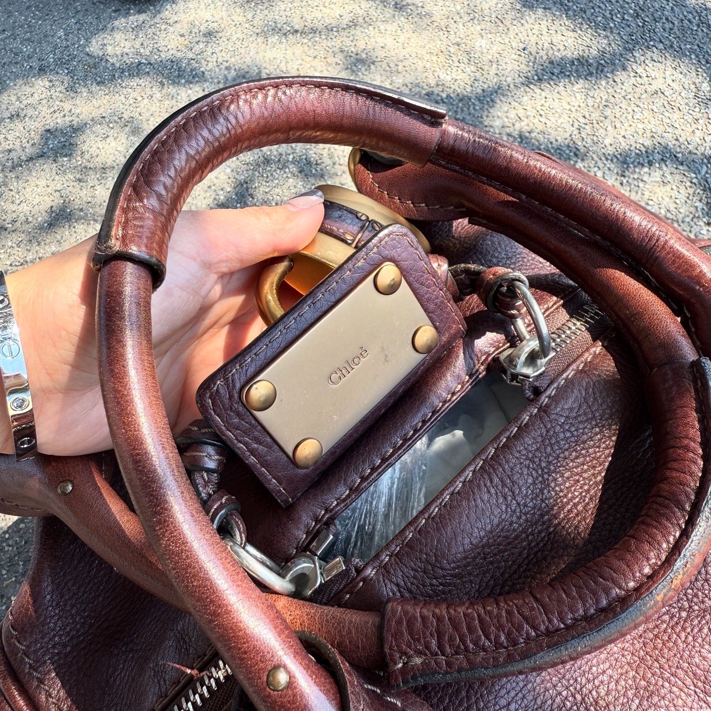 Chloé Dark Brown Leather Paddington Satchel