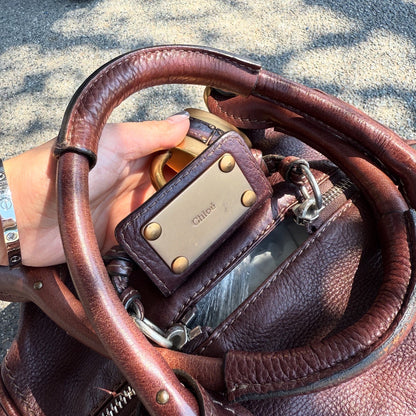 Chloé Dark Brown Leather Paddington Satchel