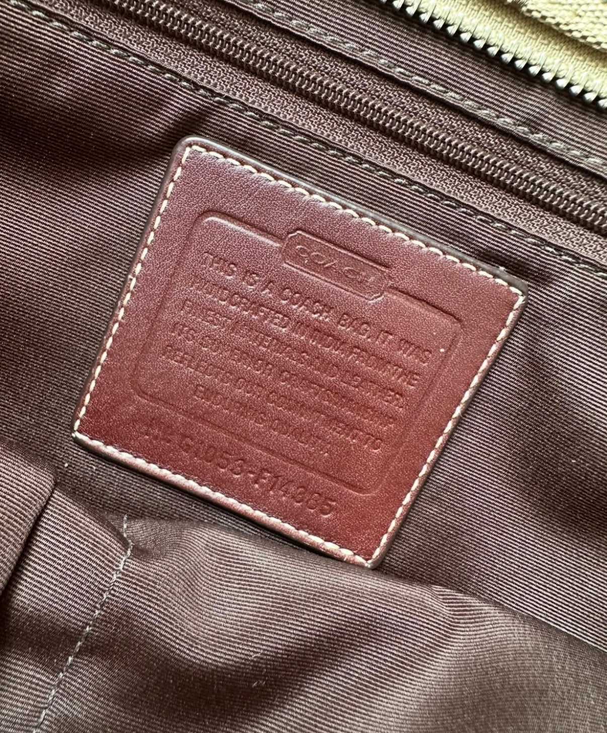 Coach Signature Jacquard Bleecker Brown Gold Metallic Leather Tote