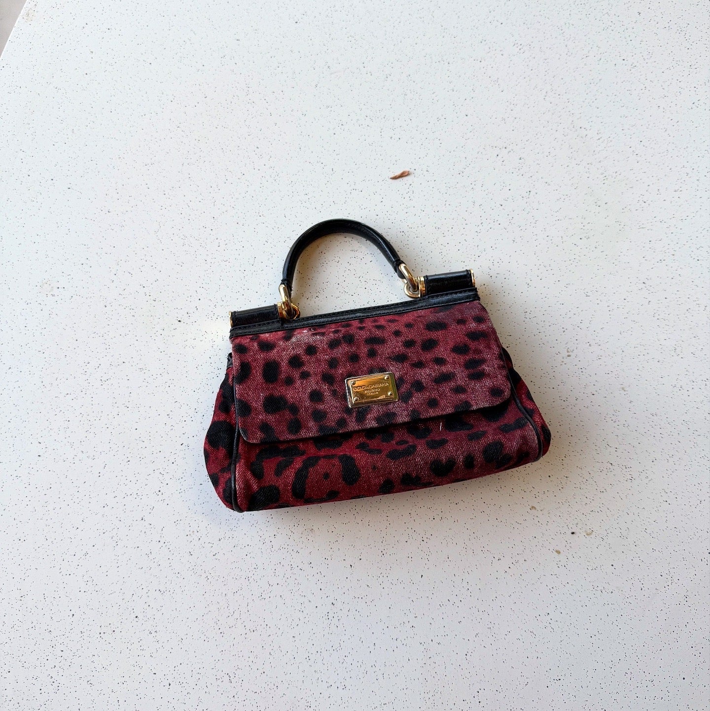 Dolce & Gabbana Canvas Small Miss Sicily Top Handle Bag