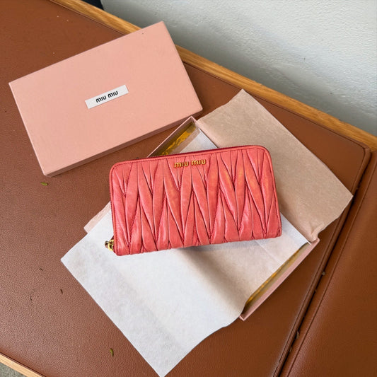 Miu Miu Leather Long Wallet