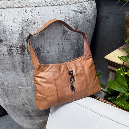 Gucci Jackie Vintage Lizard Shoulder Bag
