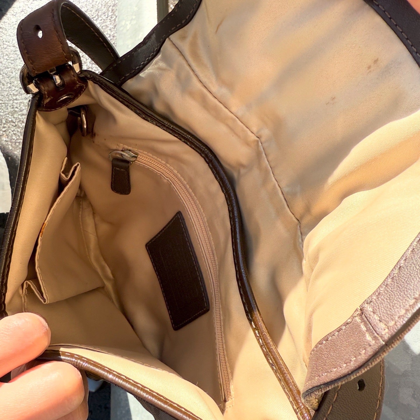 COACH Soho Signature Canvas Hobo Shoulder Bag