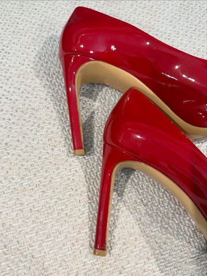 Salvatore Ferragamo Vara Red Leather Heels 9cm