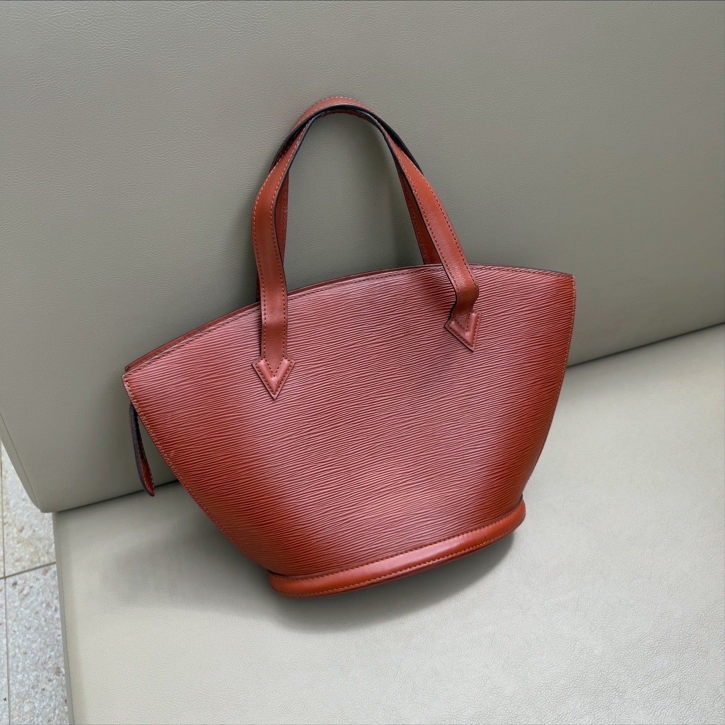 Louis Vuitton Saint Jacques Shoulder Bag Brown Epi Leather