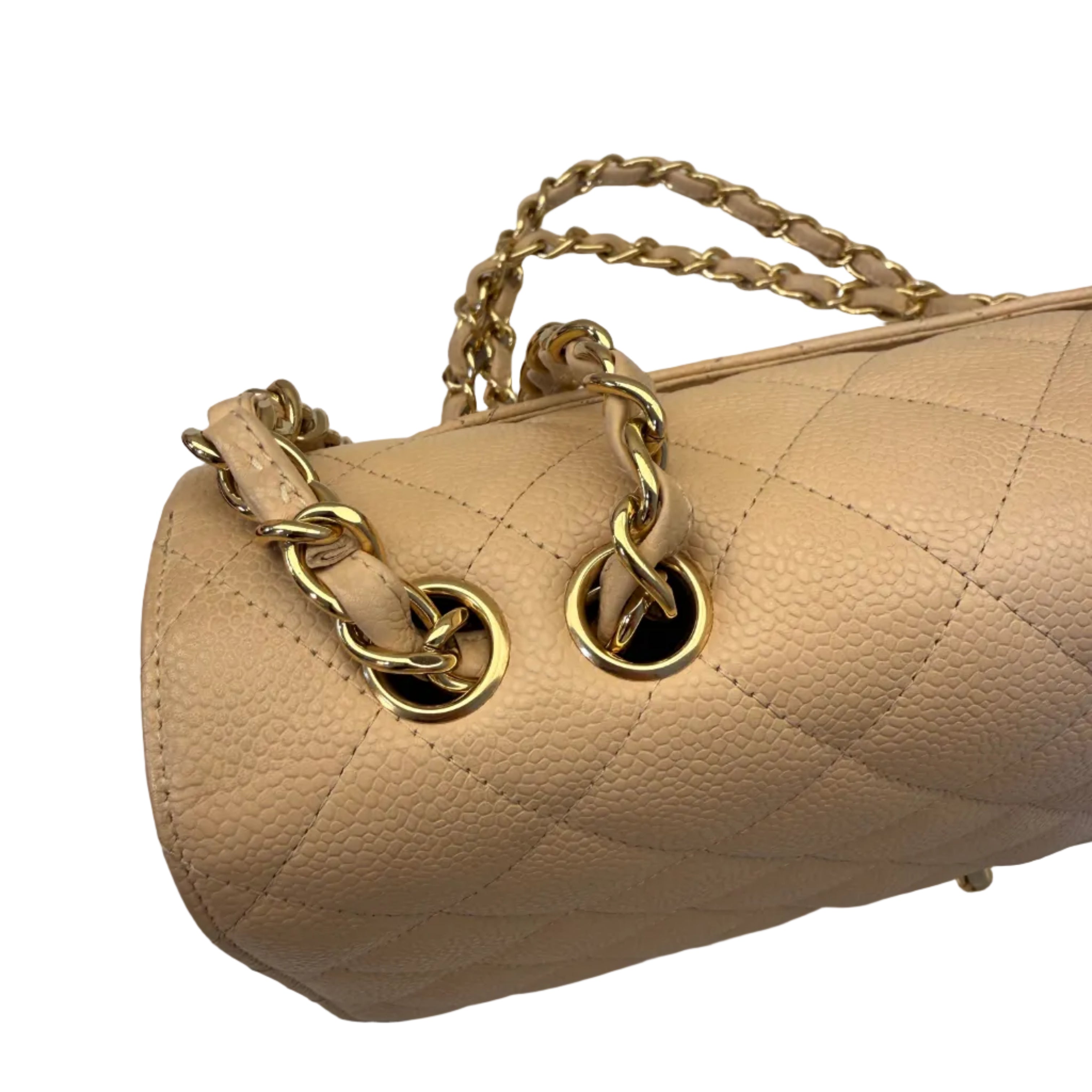 Chanel Classic Flap Jumbo Beige Caviar Bag