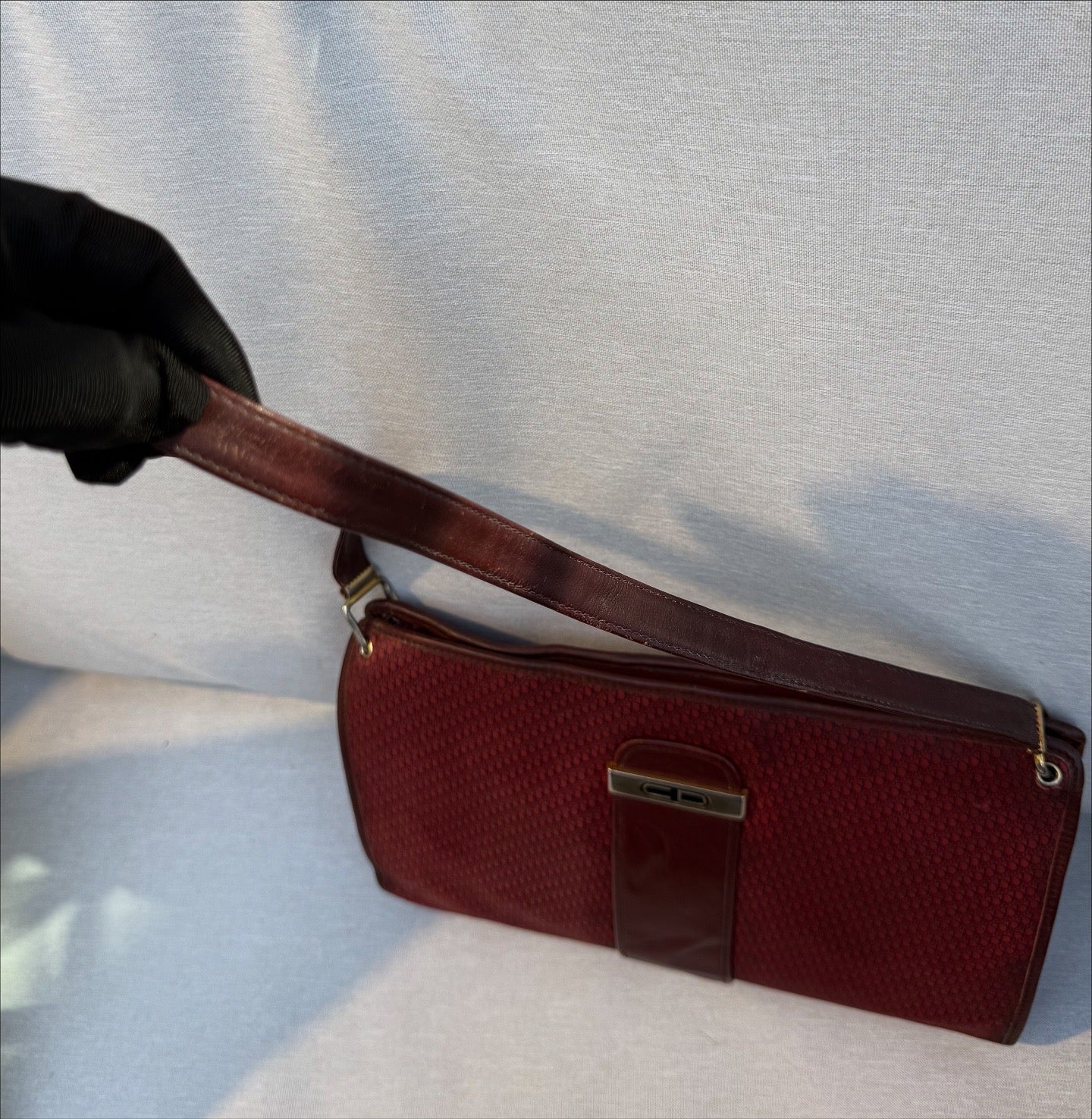 Dior Burgundy Shoulder Bag