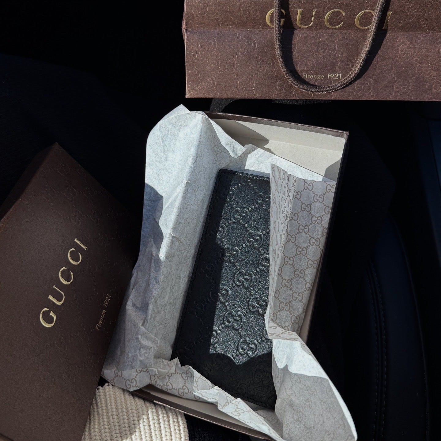 GUCCI Guccissima Long Wallet Black