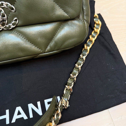 Chanel 19 Flap in Olive Green Lambskin