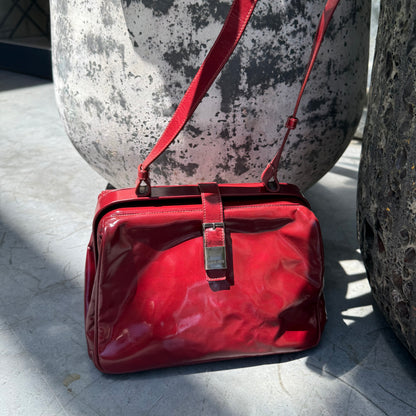 Miu Miu Burgundy Patent Doctor Bag