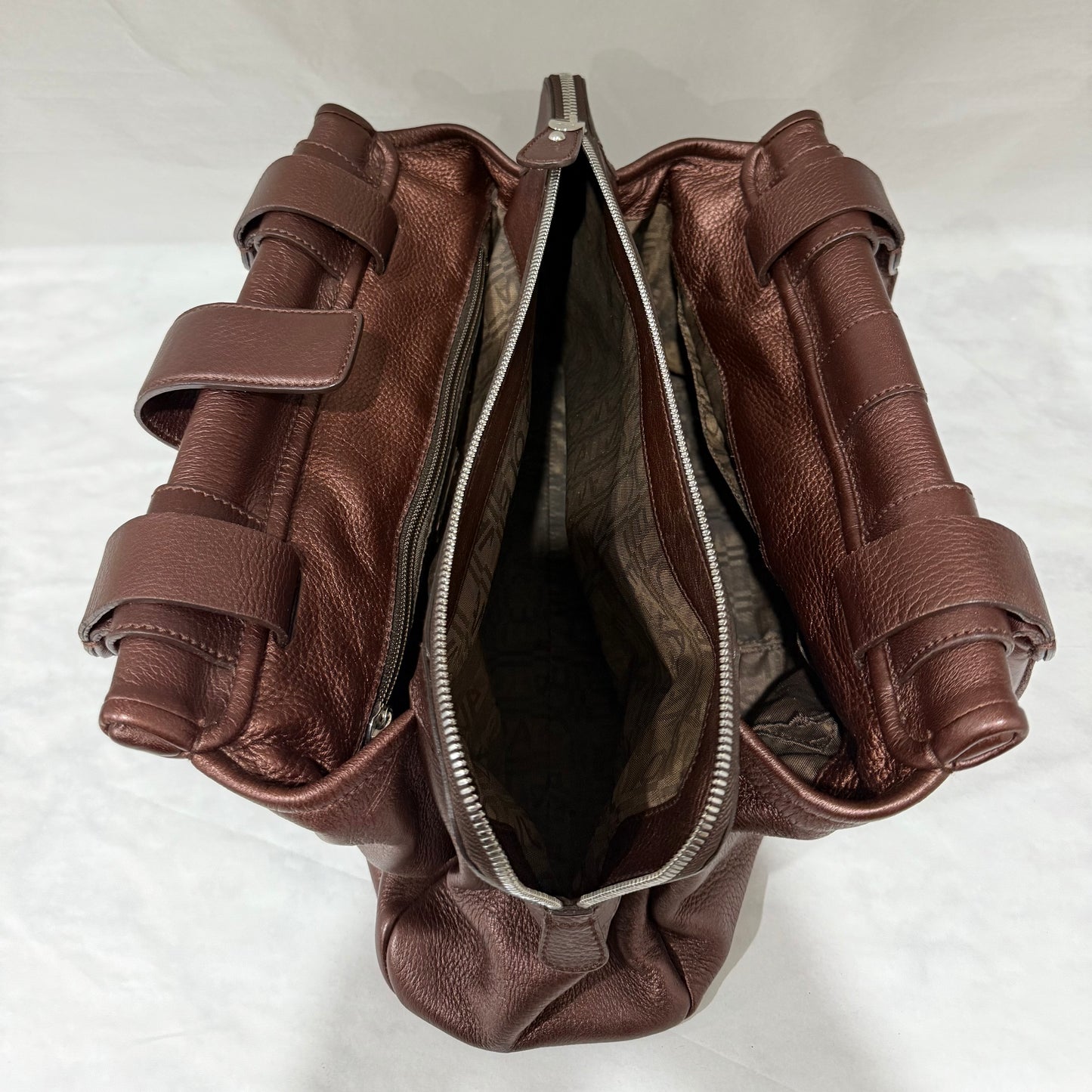 Salvatore Ferragamo Brown Leather Shoulder Bag