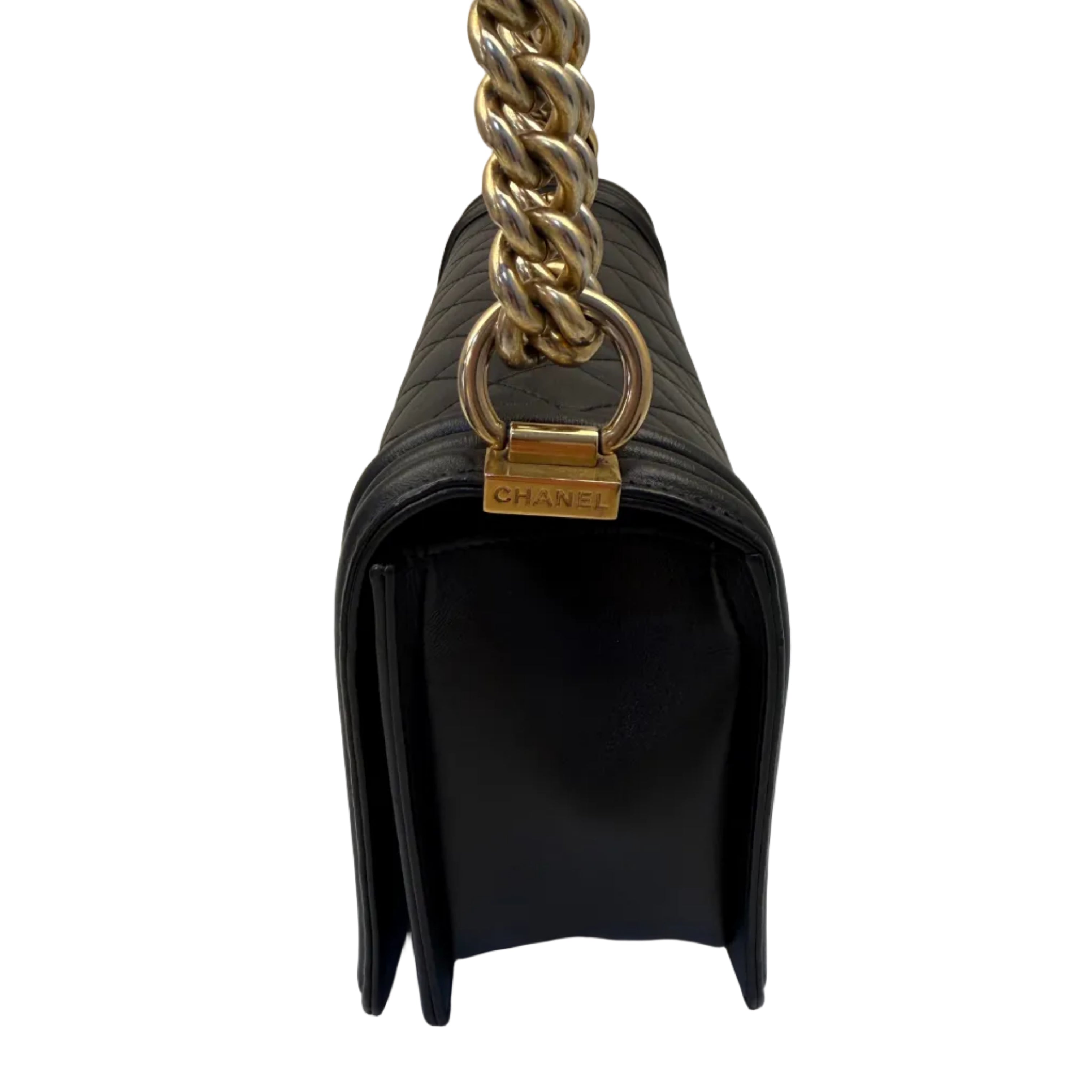 Chanel Boy Old Medium Black lambskin GHW