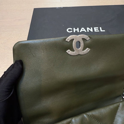 Chanel 19 Flap in Olive Green Lambskin