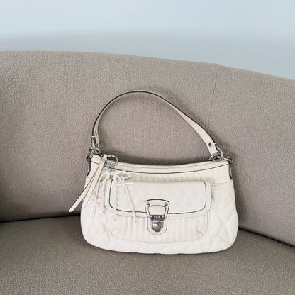 COACH White Leather Shoulder Bag