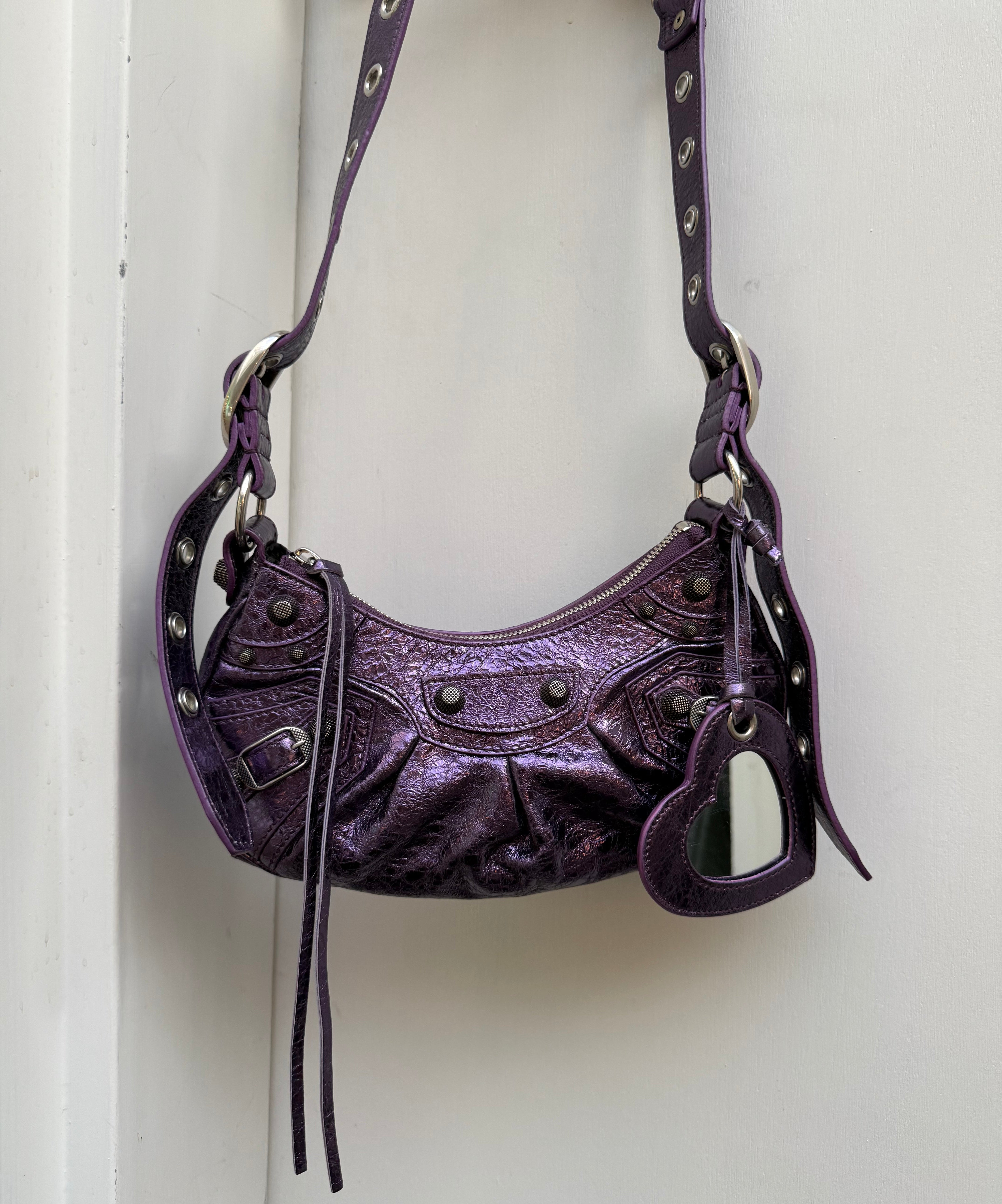 Balenciaga Le Cagole Shoulder Bag XS in Purple