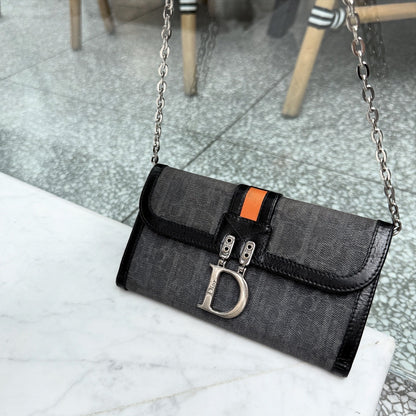 Dior Trotter Flight Line Denim Leather Wallet