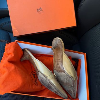 HERMES Kitten Heel Mules