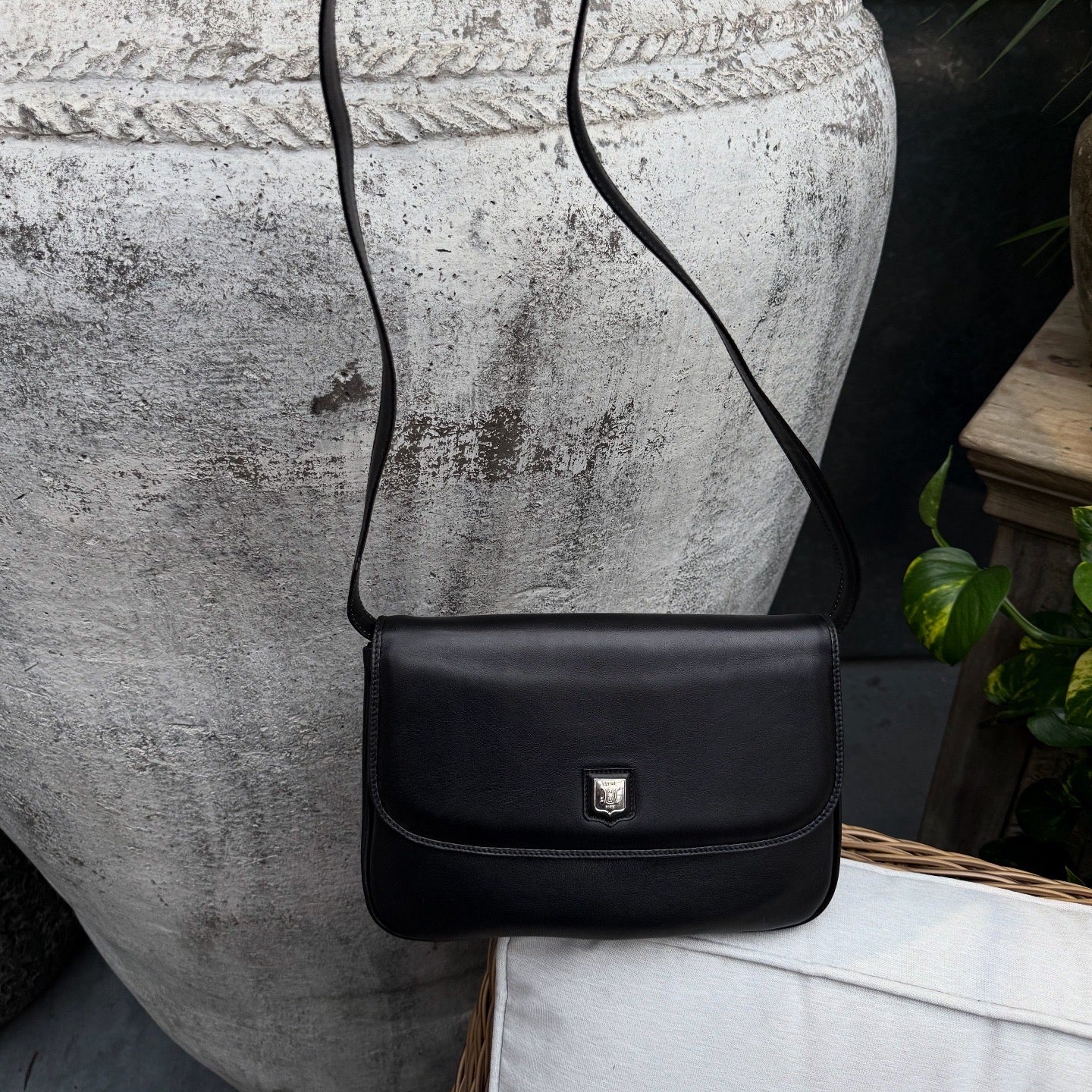 Celine Classic Black Leather Bag