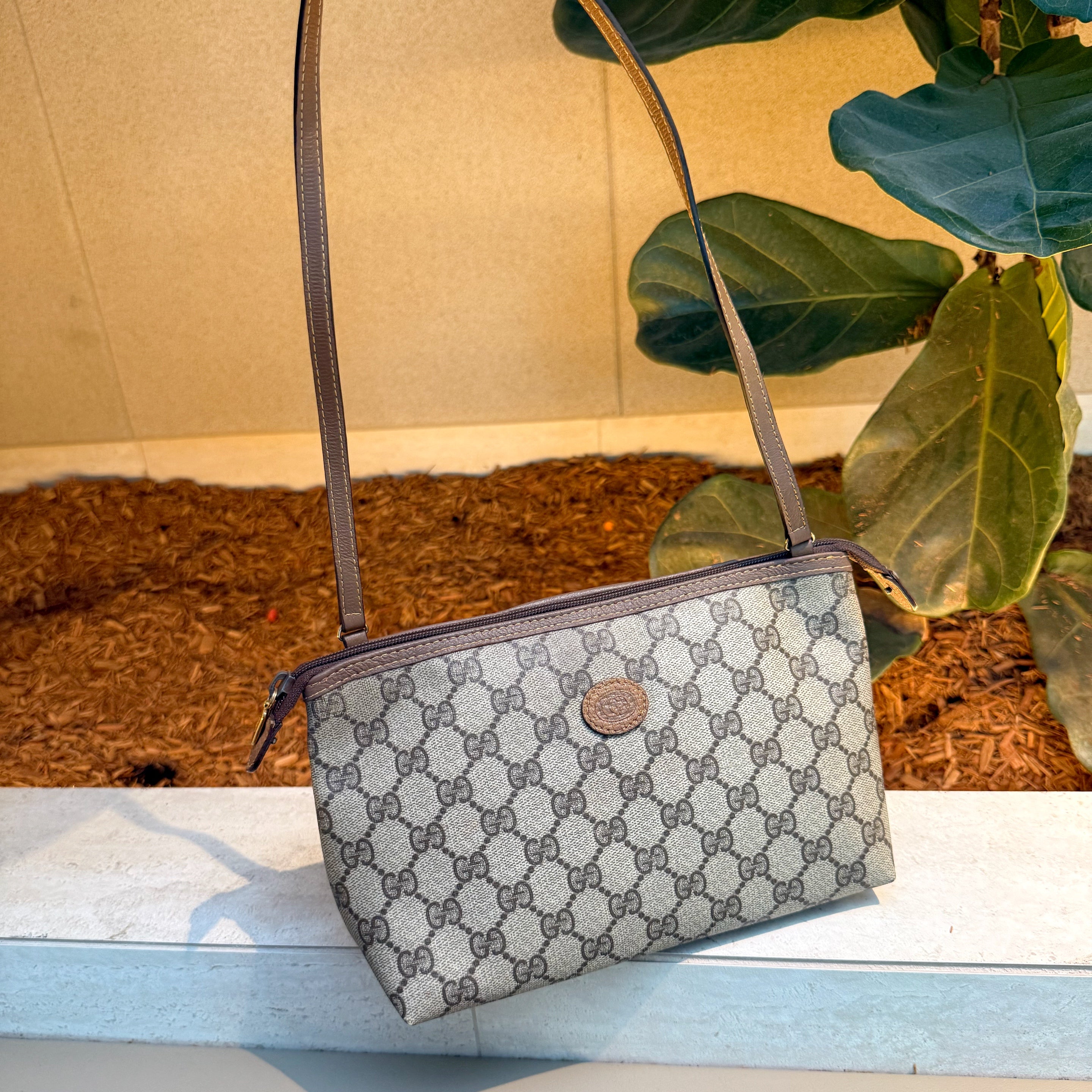 Gucci GG Monogram Brown Pochette