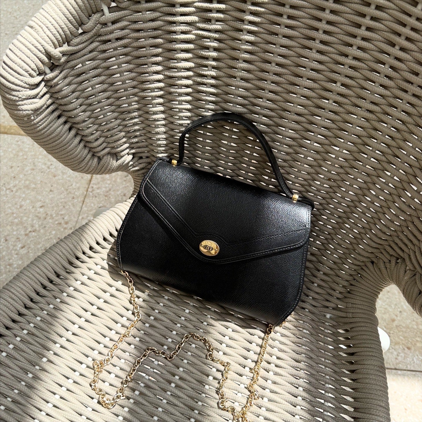 Christian Dior Classic Black Leather