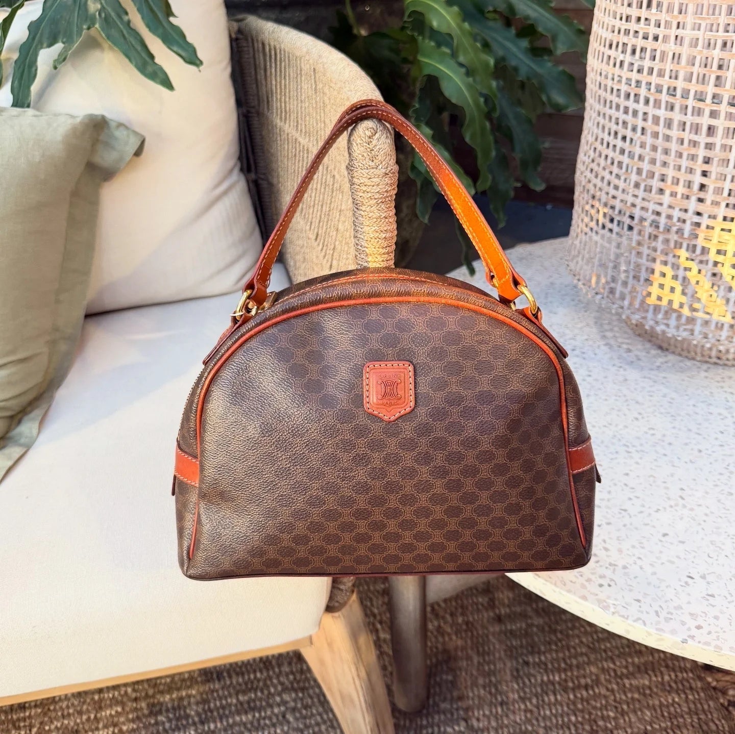 Celine Macadam Triomphe Dome Handbag