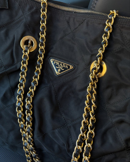 PRADA Chain Tote Shoulder Bag Vintage 1990s