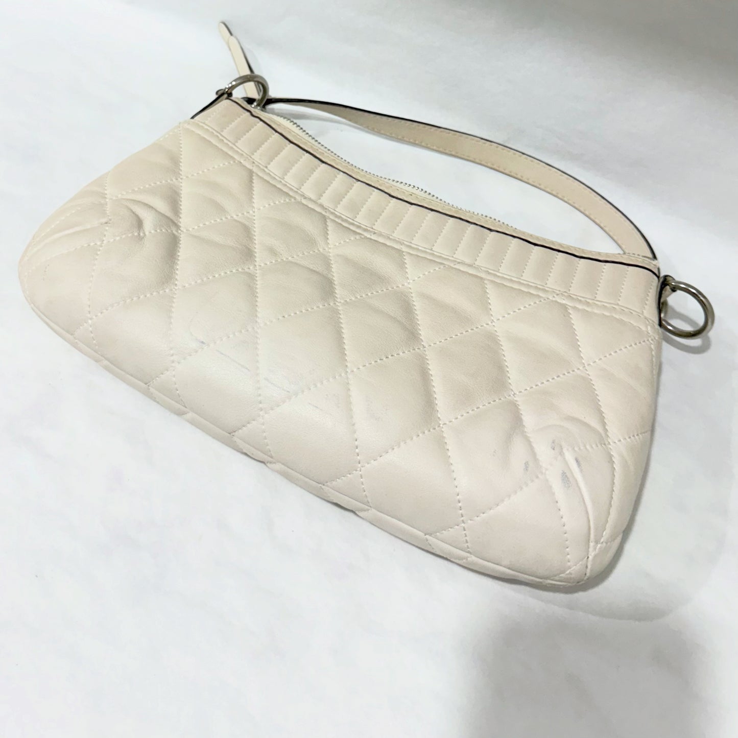 COACH White Leather Shoulder Bag
