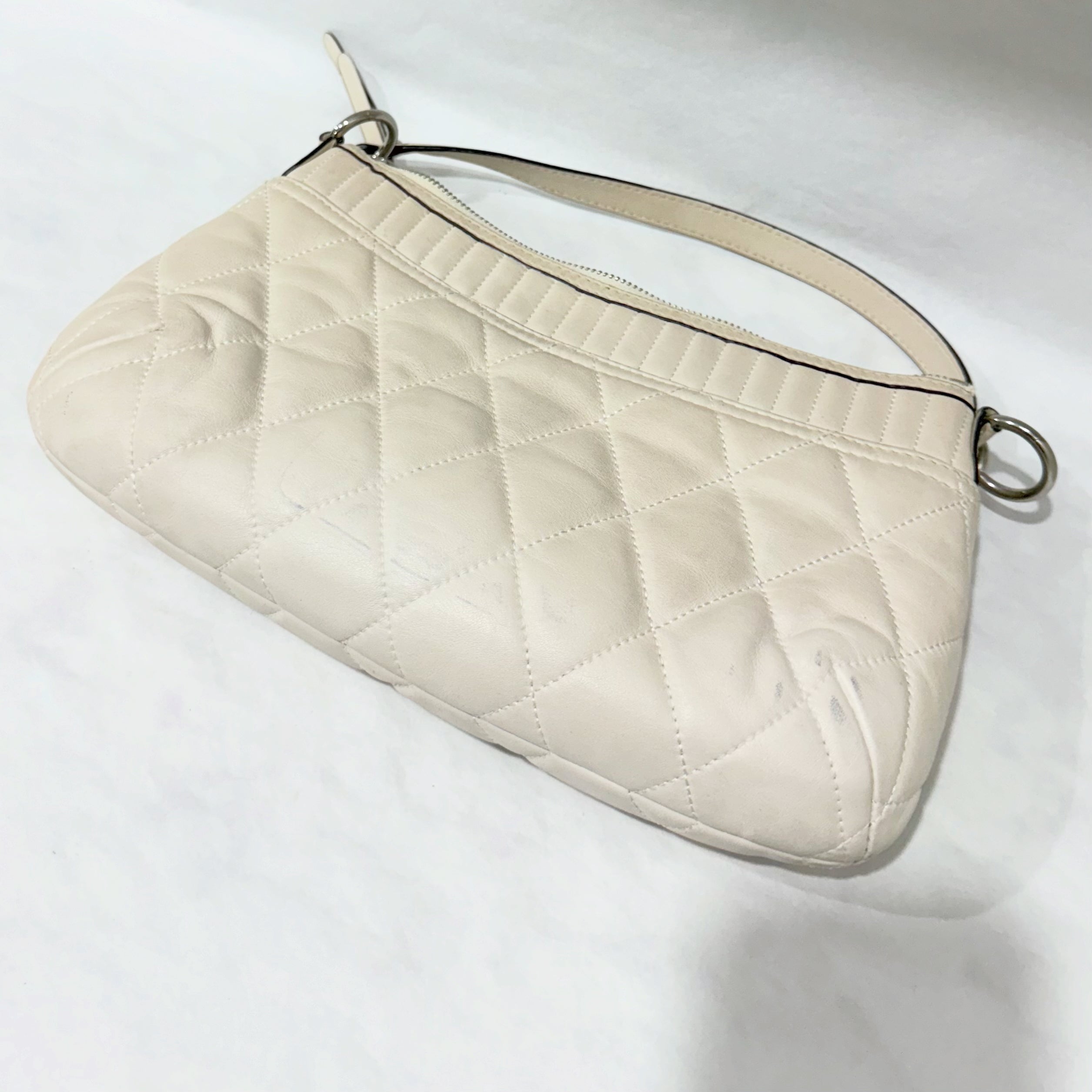 COACH White Leather Shoulder Bag