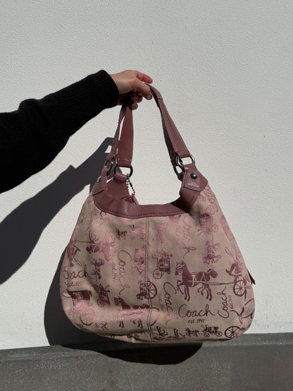 COACH SOHO LYNN HORSE & CARRIAGE LARGE HOBO BAG