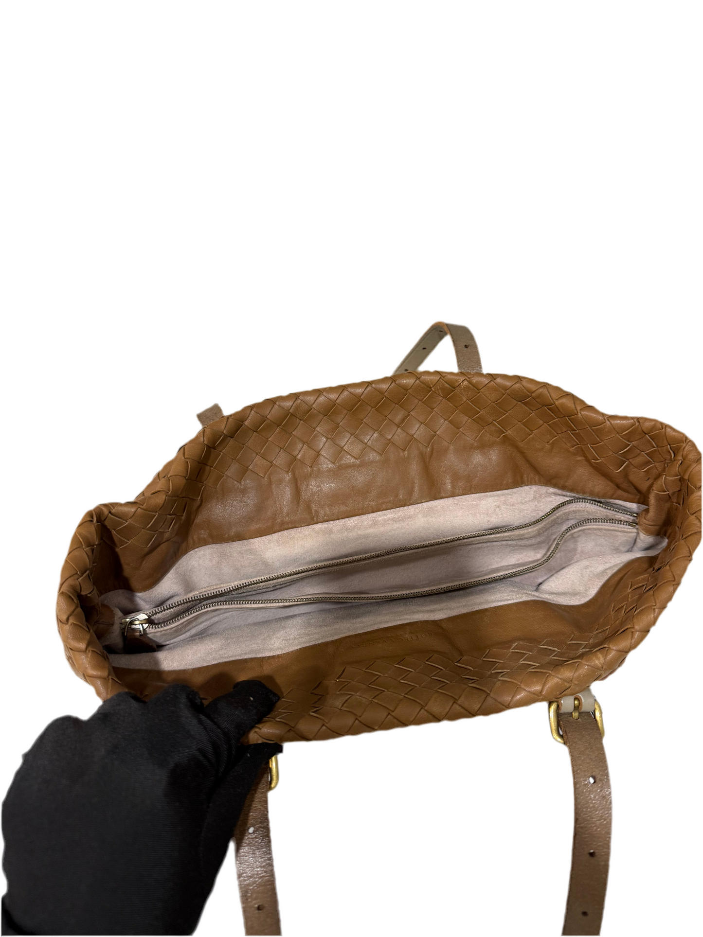 Bottega Veneta Brown Intrecciato Flower Tote