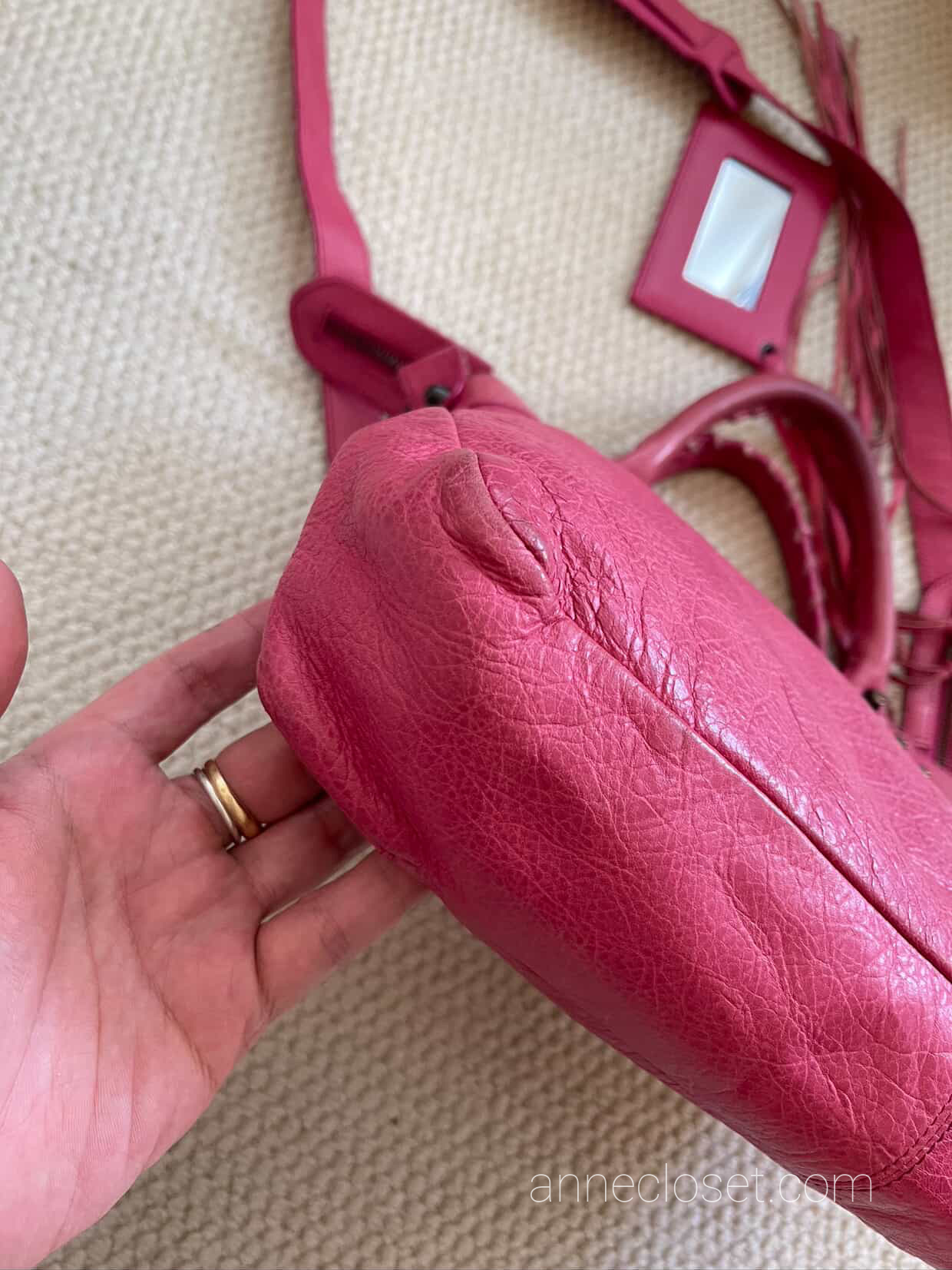 Balenciaga City Baby Pink Leather Handbag