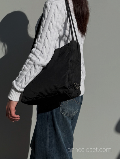 Prada Black Nylon Tote