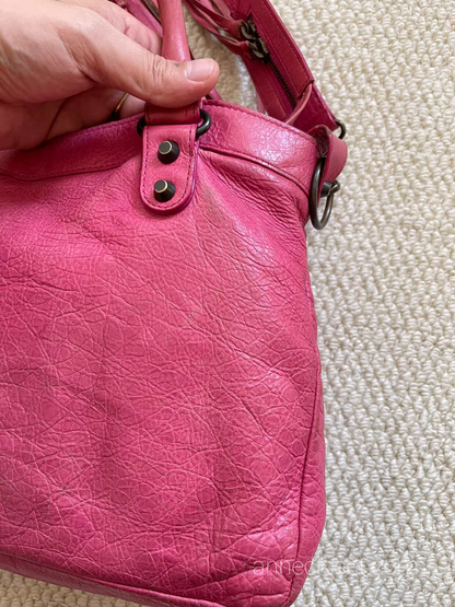 Balenciaga City Baby Pink Leather Handbag