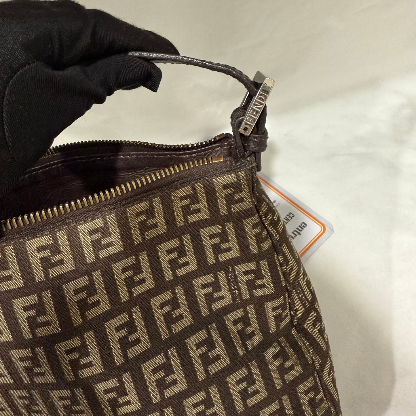 Fendi Zucchino Canvas Handbag