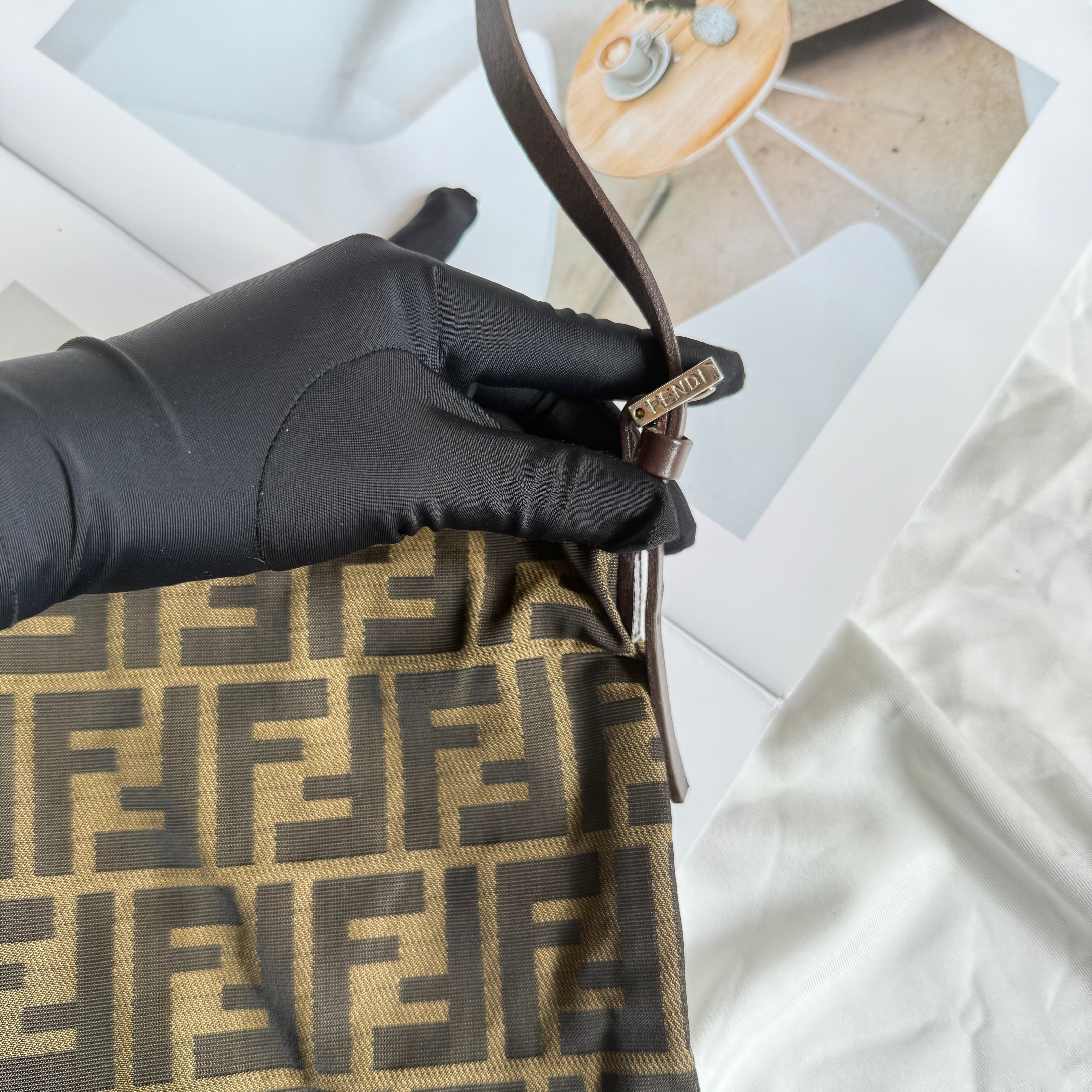 Fendi FF Zucca Canvas Shoulder Bag