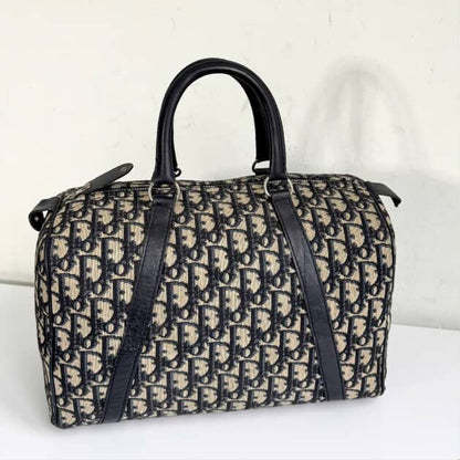 Dior Blue Canvas Bowling Bag