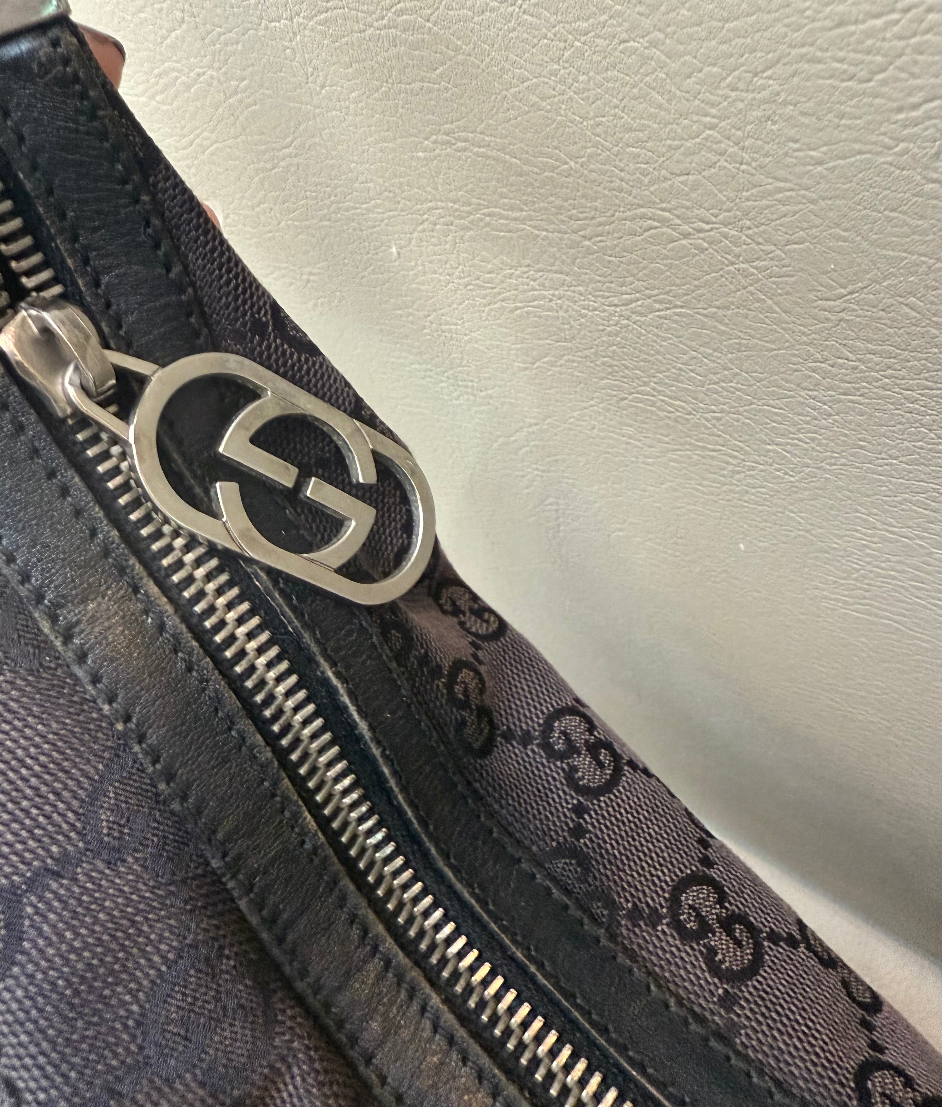 Gucci Clasp Handle Hobo GG Canvas