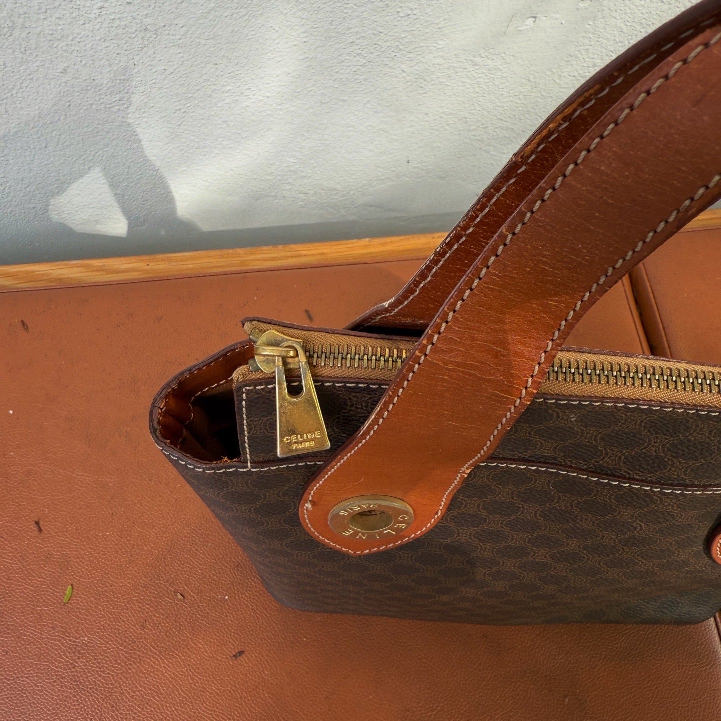 Celine Macadam Circle Logo Top Handle Bag