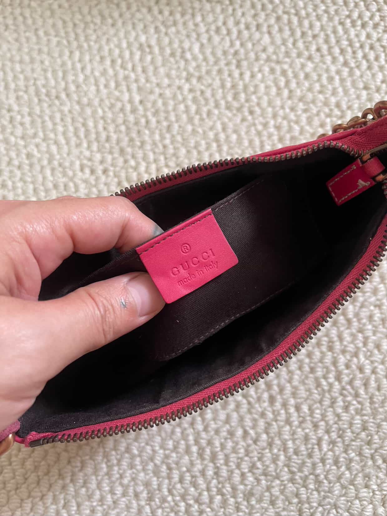 Gucci Suede Nailhead Pochette