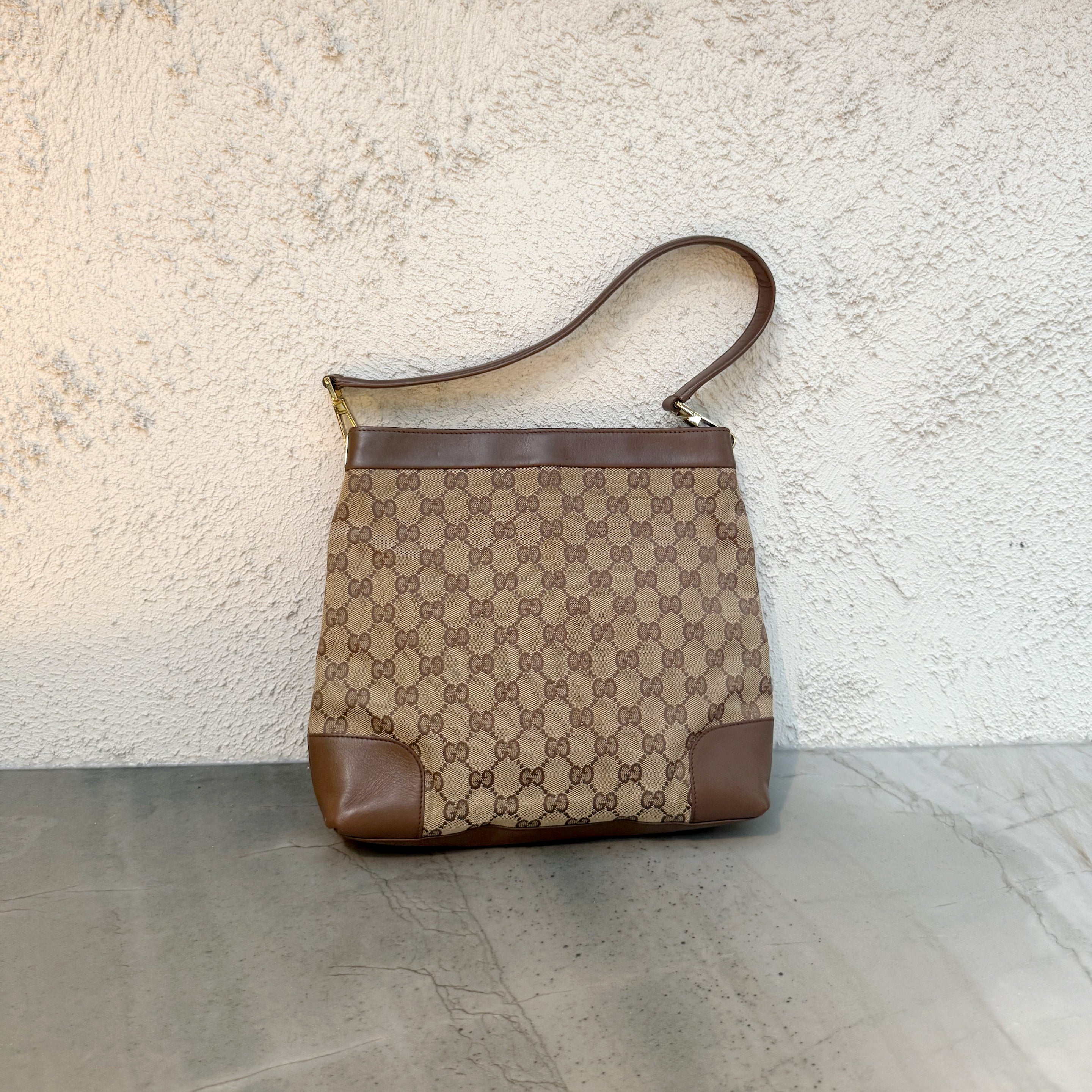 Gucci GG Brown Canvas Shoulder Bag