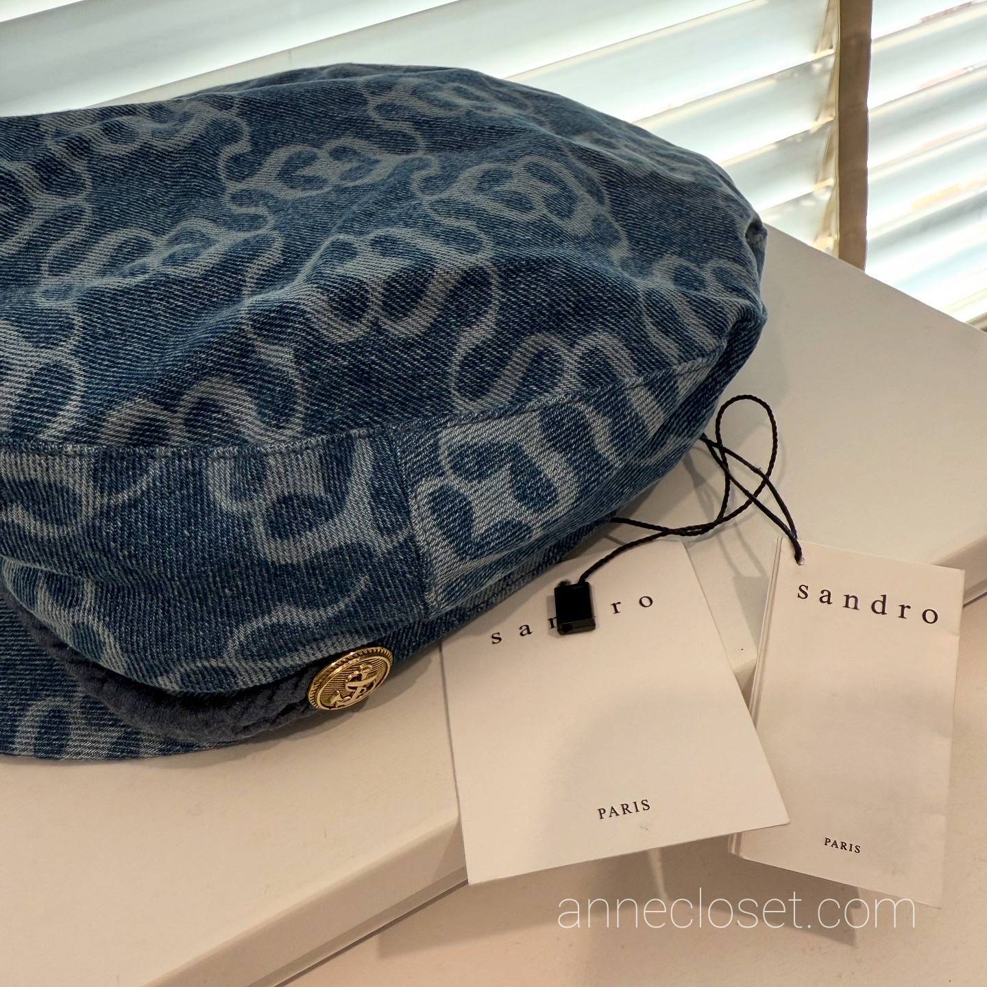 SANDRO Denim Cap