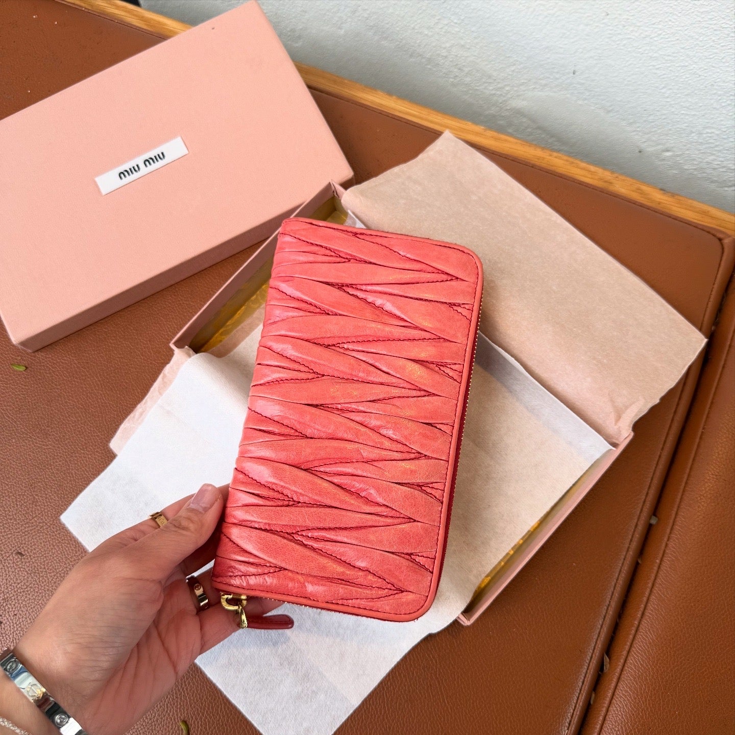 Miu Miu Leather Long Wallet